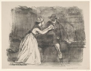 Scene fra scenedramaet The Child Robber Meddelelser om balletter og skuespil opført i Amsterdam City Theatre (serietitel) af Charles Rochussen