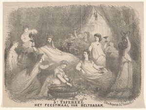 Scene fra skuespillet Belshazzar