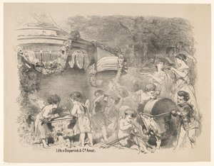 Scene fra stykket Prinsesse uden hjerte Meddelelser om balletter og skuespil opført i Amsterdam City Theatre (serietitel) af Charles Rochussen