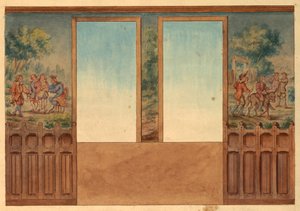 Design til Portion of Stairway, Château-sur-Mer, Newport, Rhode Island af Charles Salagnad, French