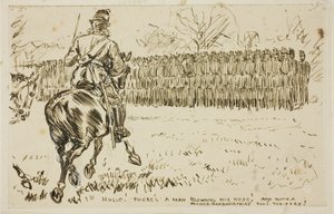 En militær inspektion af Charles Samuel Keene