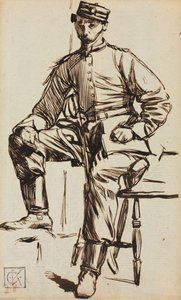 Charles Keene som frivillig af Charles Samuel Keene