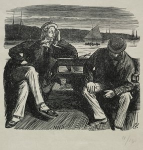 Lady Nelly - flirten, 1869. af Charles Samuel Keene