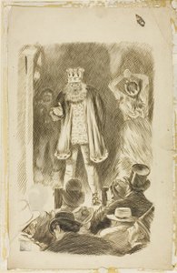 Lord Salisbury taler til et møde af Charles Samuel Keene