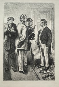 Vores juletyrkiet, Mr. Bobsby bekymret, 1868. af Charles Samuel Keene