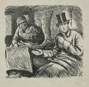 Rygning strengt forbudt, 1868. af Charles Samuel Keene