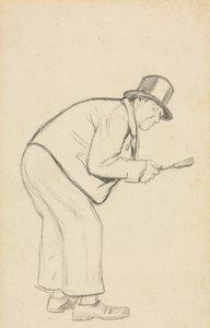 Studie til "A Woman Hater" af Charles Samuel Keene