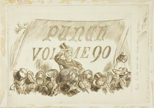Study for Punch, bind 90 af Charles Samuel Keene