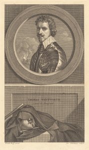 Thomas Wentworth, jarl af Strafford af Charles Simonneau after Adriaen van der Werff after Sir Anthony van Dyck