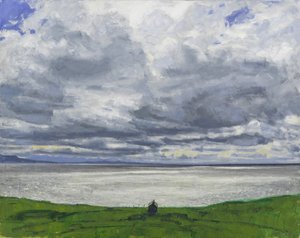 North West Coast, 2017 (olie på lærred) af Charles Simpson