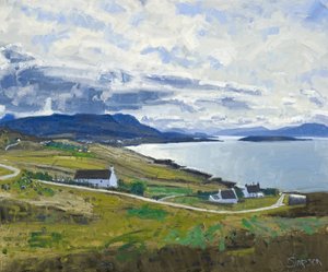 Towards Ben Mor Coigach, 2011 (olie på lærred) af Charles Simpson
