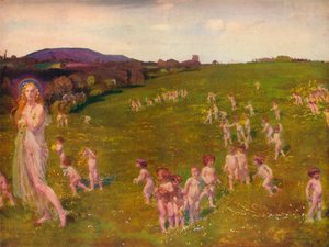 Forårets komme, 1913 af Charles Sims