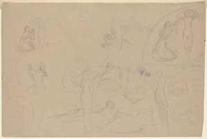 Studier for en Lunette [verso]