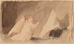 Undersøgelse for et panel af Charles Sprague Pearce