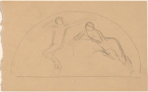 Studie af figurer i en Lunette af Charles Sprague Pearce