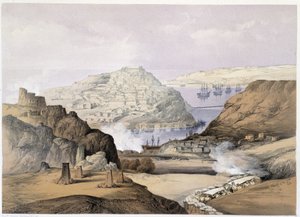 Byen Sebastopol i "" Sevastopol"" af Ch.Hardinge. Litho af Vincent Brooks, d. London 1855 Henry Graves.