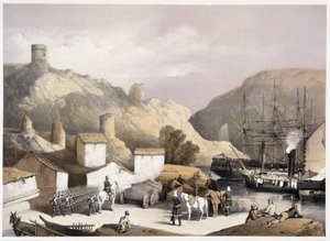 Balaclava Havn i "" Sebastopol"" af Ch.Hardinge. Litho af Vincent Brooks, d. London 1855 Henry Graves.