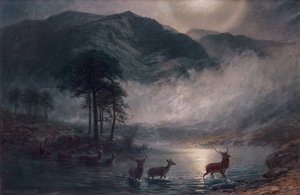 The River Crossing (olie på lærred) af Charles Stuart