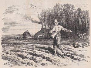 Spredende frø, fra Le Magasin Pittoresque, maj 1857.