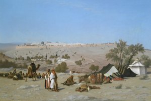Jerusalem fra Oliebjerget, i 1880.