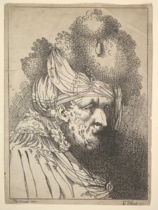 Orientalsk hoved, ca. 1803. af Charles Theodosius Heath