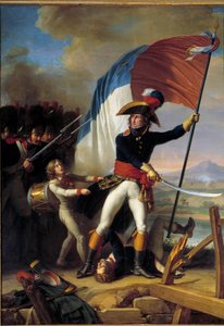 Generalen Pierre Augereau (1757-1816) førte angrebet til angrebet på Pont d