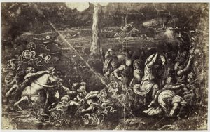 Fotoreproduktion af en tegning af Raphael, en druknende hær efter Israels krydsning af Det Røde Hav
