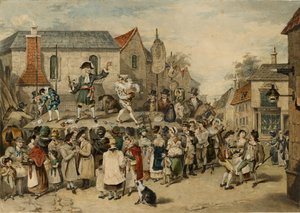 En messe i Woodstock, 1838 af Charles Turner