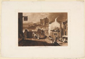 Morpeth, Northumberland, fra Liber Studiorum, 1809 af Charles Turner
