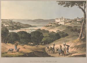 Nr. 3  Byen Coimbra ved floden Mondego i 1810