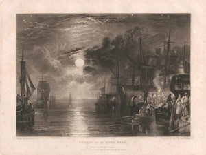 Skjolde ved floden Tyne af Charles Turner