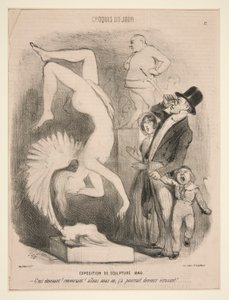 Exposition de Sculpture 1849 (Exhibition of Sculpture 1849), fra serien Sketch of the Day offentliggjort i Le Charivari af Charles Vernier
