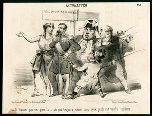 Le Charivari, satirisk i B&W af Charles Vernier
