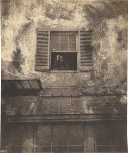 Auguste Vacquerie ved et vindue, Marine Terrace af Charles Victor Hugo with Auguste Vacquerie