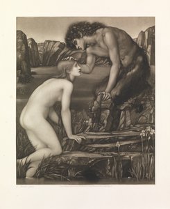 Pan and Psyche (mezzotint trykt på papir) af Charles W. Campbell