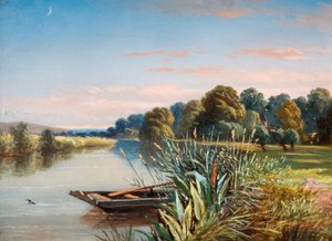 Flodscene, 1880. af Charles Walter Radclyffe