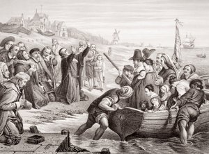 Pilgrimsfædrenes afgang fra Delft Haven i juli 1620, fra 