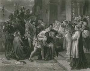 Wolsey i Leicester Abbey, Henry VIII af Charles West Cope