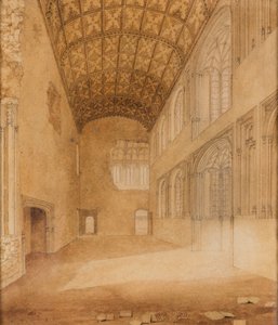 Crosby Hall (No.1), ca. 1818 (akvarel på papir) af Charles Wild