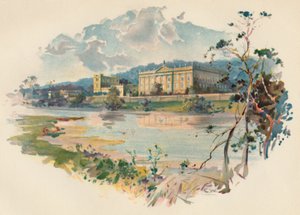 Chatsworth fra Derwent, c1890 af Charles Wilkinson