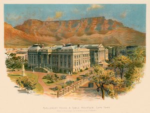 Parlamentsbygningen og Taffelbjerget, Cape Town