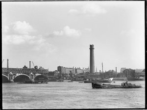 Shot Tower and Lead Works, Belvedere Road, Lambeth, Greater London Authority, 1936. af Charles William Prickett