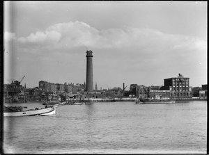 Shot Tower and Lead Works, Belvedere Road, Lambeth, Greater London Authority, 1936. af Charles William Prickett