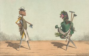 Implementer Animated, Pl. 1, dedikeret til tømrerne og gartnerne i Storbritannien, 1811. af Charles Williams