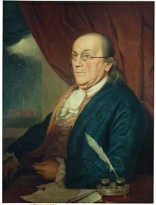 Portræt af Benjamin Franklin (1706-90) 1789
