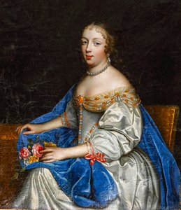 Portræt af Louise-Antoinette de la Châtre. Olie på lærred. af Charles and Henri Beaubrun