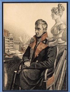 Portræt af grev Mikhail Vorontsov (1782-1856) (Portræt af grev M. Vorontsov). Værk af Carl Von Hampein (1794-efter 1880), blyant og akvarel på papir, ca. 1820. Russisk kunst