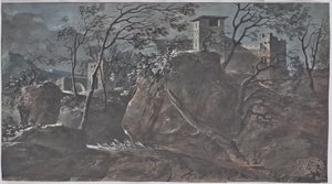Gammelt flodlandskab af Charles de Thomas