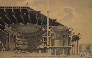 Interiør af den nye Salle de Comedie-Francaise i Théâtre de lOdéon, Paris, 1776