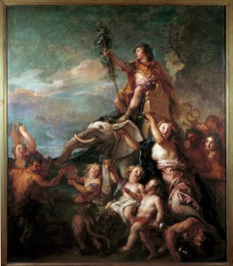 Bacchus-maleriets triumf af Charles de la Fosse (1636-1716) 1600-tallets søn. 1,57x0,83 m .